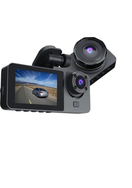 3 Kameralı Araç Içi Hd Kamera 1080P Full Hd, Wifi, Gece Görüş, G-Sensör Dashcam Y15