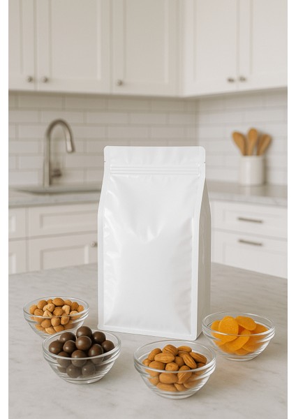 Flat Bottom Kilitli Doypack Kahve Kuruyemiş Bakliyat Kedi Kumu Yem Saklama Torbası 33X17 cm 25 Adet fiyatları