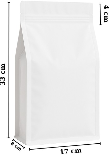 Flat Bottom Kilitli Doypack Kahve Kuruyemiş Bakliyat Kedi Kumu Yem Saklama Torbası 33X17 cm 25 Adet modelleri