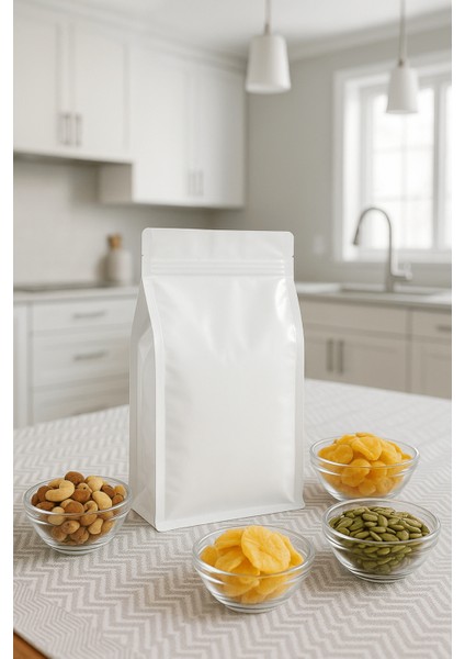 Flat Bottom Kilitli Doypack Kahve Kuruyemiş Bakliyat Kedi Kumu Yem Saklama Torbası 33X17 cm 25 Adet fırsatları