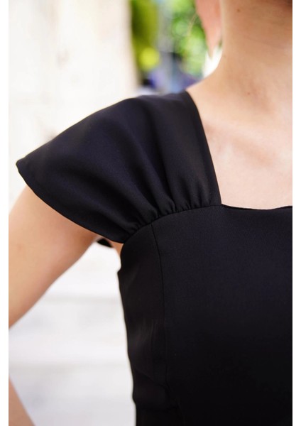 Mtxdpn U Yaka Prenses Elbise Siyah S255101 (Beden: Xl) modelleri