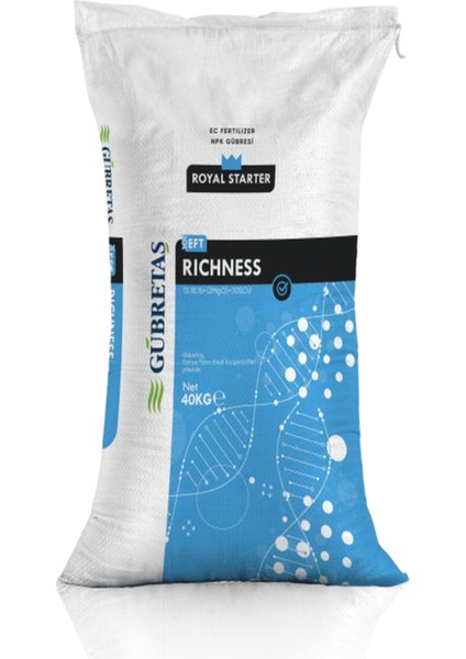 Royal Starter Eft Rıchness 13.18.15+(MGO)+(10SO3) Toprak Altı Taban Gübresi 40KG