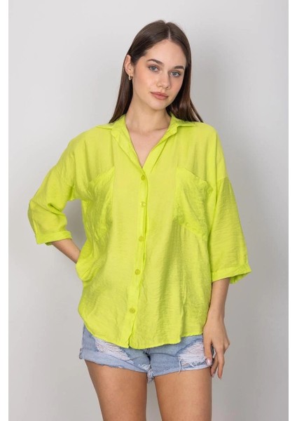 Mtxdpn Cepli Salaş Gömlek T1010 Yeşil (Beden: Xl) indirimleri