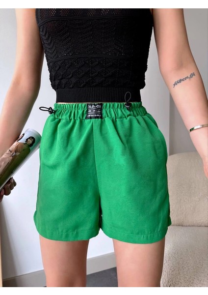 Mtxdpn Armalı Keten Şort Yeşil S251003 (Beden: L) indirimleri