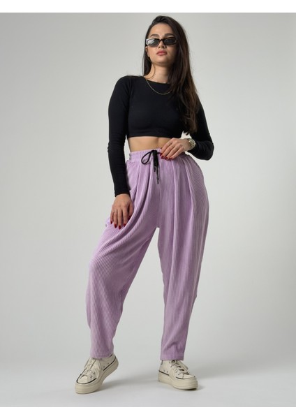 Mor Pileli Kadın Jogger Pantolon COC2562 modelleri