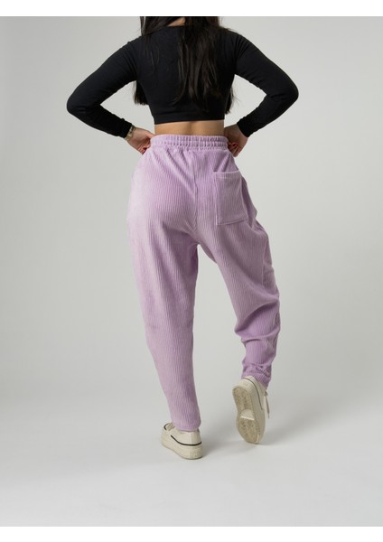 Mor Pileli Kadın Jogger Pantolon COC2562 indirimleri