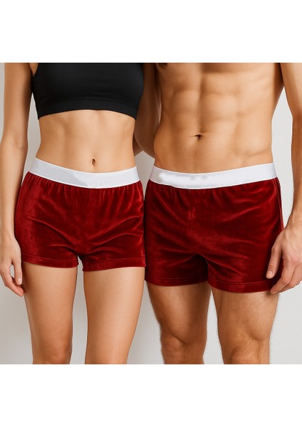 Kadın Yılbaşı/noel Kadife Boxer, Hediyelik Kadife Boxer Kadın Model NSM02EBX01