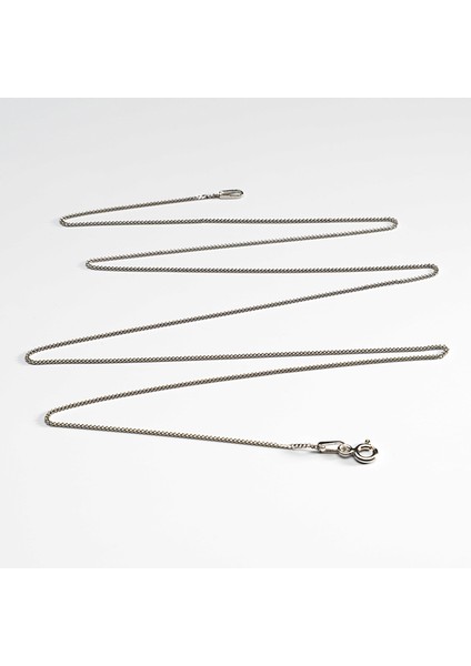 30 Mikron Rodyum Gurmet Gümüş Zincir