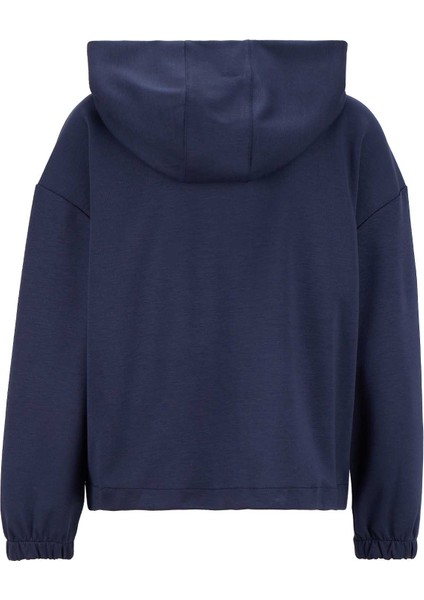 Kapüşon Yaka Düz Lacivert Kadın Sweatshırt M5WL-SWT1002 fiyatları