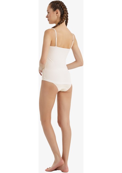 Kadın Atlet Dantelli Ince Askılı 1353 - Krem indirimleri