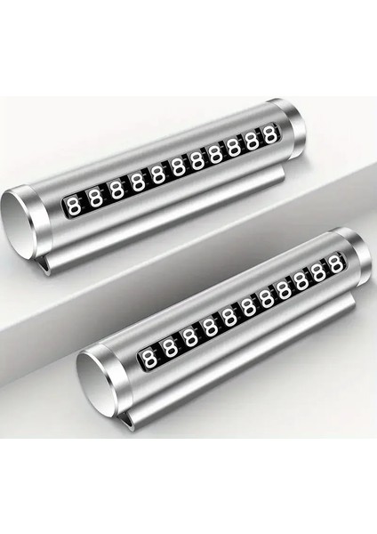 Telefon Numarası Plaka Silindiri Ayarı Renkli Metal Alüminyum Araba Geçici Park Kartı Evrensel Moda Oto Aksesuarları (4887) fırsatları