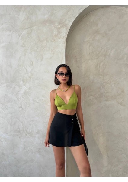 Mtxdpn Kuş Gözü Şort Etek S25819 Siyah (Beden: M) modelleri