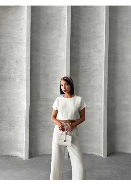 Mtxdpn Bluz Pantolon Takım S255057 Bej (Beden: Xl) indirimleri