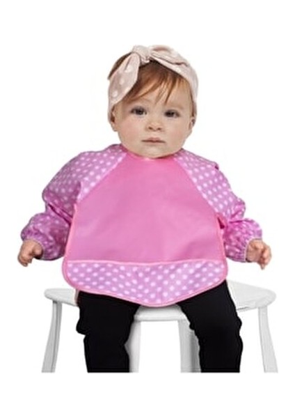 Eko Mama Önlüğü Pembe Su Geçirmez Suni Deri 0-2 Yaş İçin Kolay Temizlenebilir fırsatları