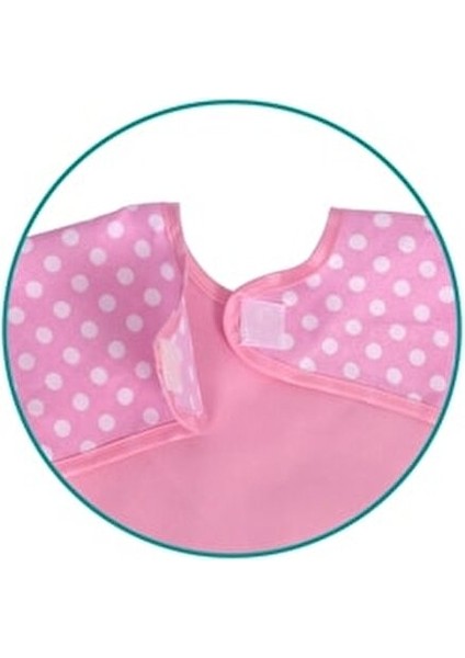 Eko Mama Önlüğü Pembe Su Geçirmez Suni Deri 0-2 Yaş İçin Kolay Temizlenebilir