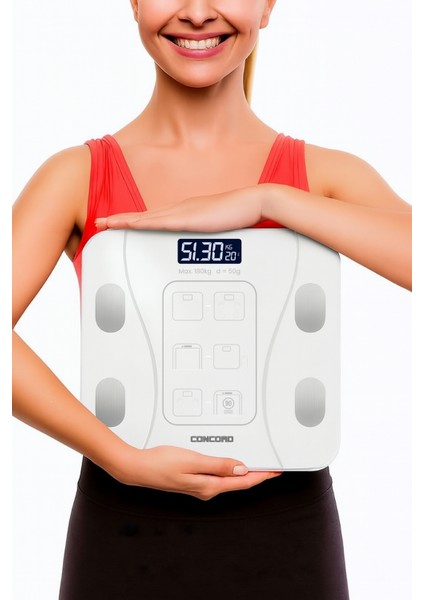 Dijital Baskül Yağ Su Kas Vücut Kitle Endeksi Kilo Ölçer 2 Ad Pil Hediyeli Smartness Tartı fırsatları