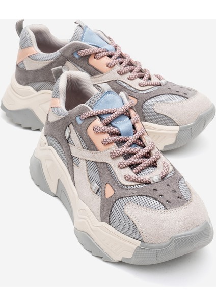Lecce Mavi-Pudra Multi Kadın Spor Ayakkabı