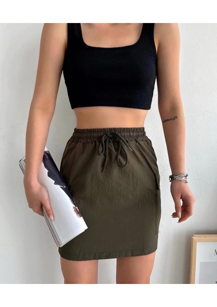 Mtxdpn Kargo Cep Ince Paraşüt Etek Haki S241019 (Beden: L) fiyatları