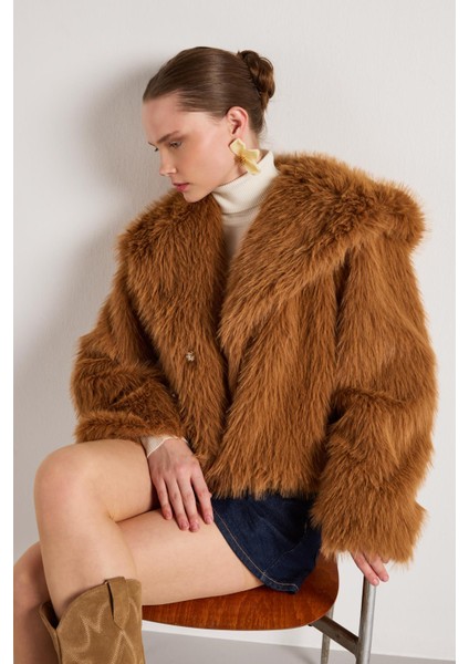 Kadın Taba Kısa Kürk Kaban 30075