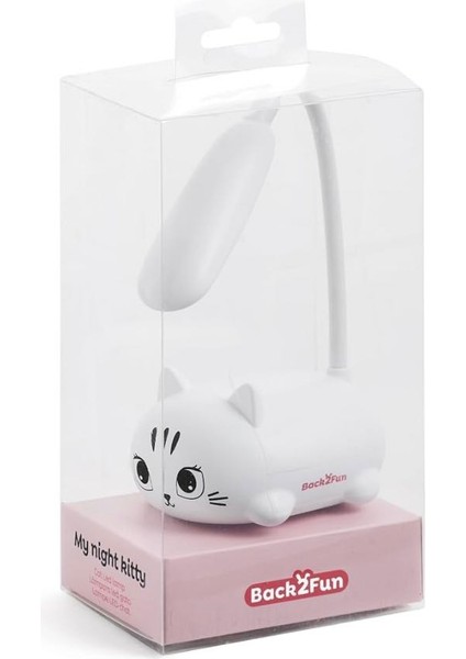 BACK2FUN Yavru Kedi LED Lamba Beyaz