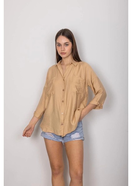 Mtxdpn Cepli Salaş Gömlek T1010 Vizon (Beden: Xl) fiyatları