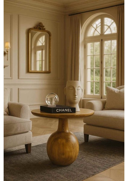 Rustik Tütün Renk Mantar Sehpa – Ahşap Orta Sehpa fiyatları