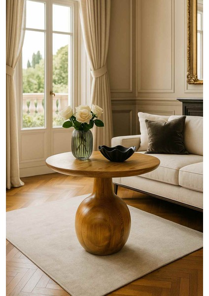 Rustik Tütün Renk Mantar Sehpa – Ahşap Orta Sehpa modelleri