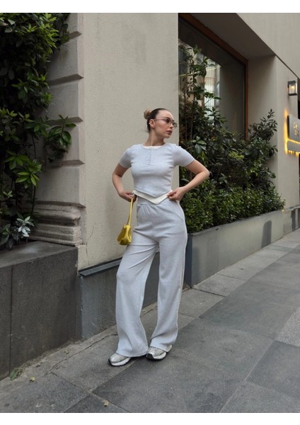 Mtxdpn Düğme Yakalı Gri Alt Üst Takım S3943 (Beden: M) fiyatları