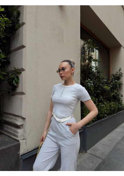 Mtxdpn Düğme Yakalı Gri Alt Üst Takım S3943 (Beden: M) indirimleri