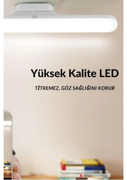 Şarj Edilebilir Kablosuz Mıknatıslı Masa Lambası Ayarlanabilir Okuma,gece,makyaj,dolap Lambası 3 Mod