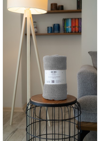 Duru-Home Welsoft Tv Battaniyesi 120×170 – Ekstra Soft & Yumuşak – Açık Gri indirimleri