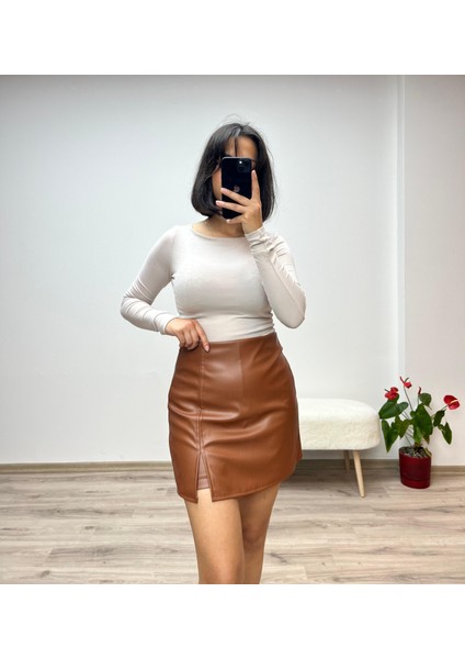 Deri Şortlu Mini Etek fiyatları