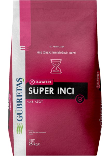 Yavaş Salınımlı Azotlu Gübre Slowfert Süper Inci % 46 - 25 kg