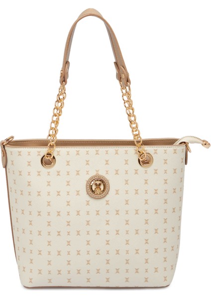 Bej Print Kadın Omuz Çantası - S1WPR0000801-U4A