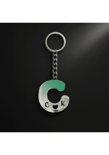 C Harfi - Kişiye Özel - Epoksi Reçine Anahtarlık - El Yapımı - Çelik Tokalı fırsatları