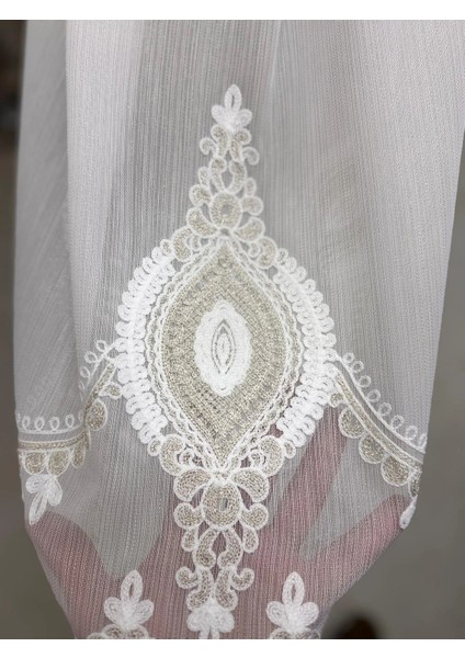 Nivemeshome 3767 Serap Gold 1/3 Pileli Bambu Tül Perde fiyatları