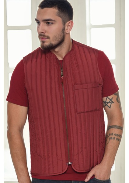 Y9611 Dewberry Erkek Yelek-Bordo