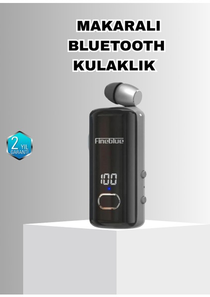 Drnds Bluetooth 5.3 Kablosuz Kulaklık Geri Çekilebilir Kablolu ve Ekranlı