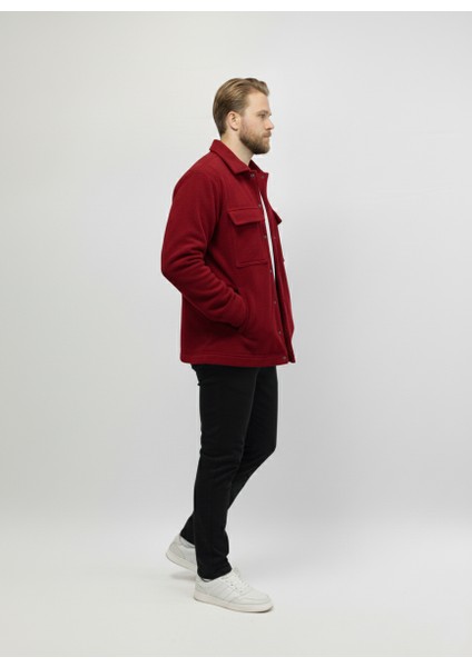 Erkek Mevsimlik Spor Kesim Mont Çıtçıtlı Ceket Polar Erkek Gömlek