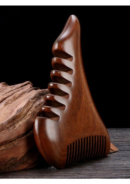 Sandal Ağacı Gua Sha, Masaj Aleti Yüz & El & Tüm Vücut & Saç Bakım No:6