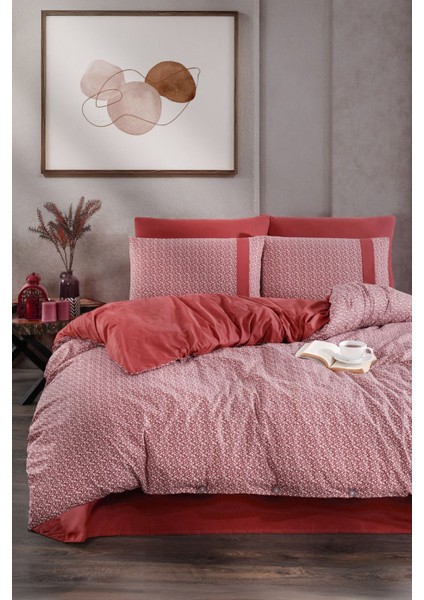 Pamuklu Çift Kişilik Nevresim Takımı Çiçekli