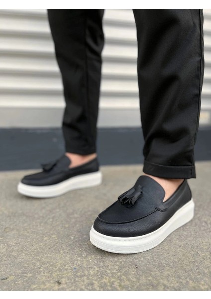 JY154 Blaze Bağcıksız Püsküllü Cilt Erkek Günlük Spor Klasik Ayakkabı Cbt - Siyah fiyatları