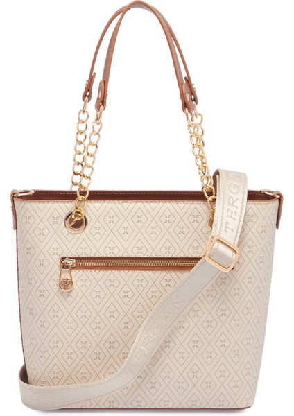 Bej Print Kadın Omuz Çantası - S1WPR0000801-S7G modelleri