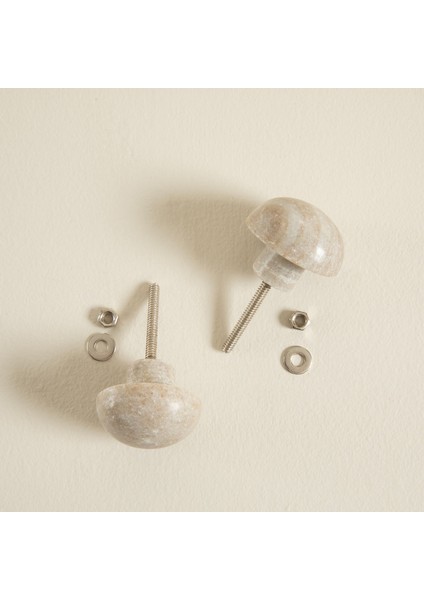 Mermer2 Li Yuvarlak Çekmece Kulbu Açık Kahve modelleri