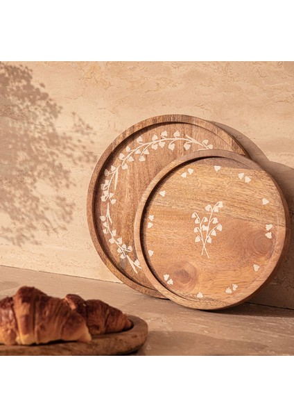 Fuchsia Sunum Tabağı 25 cm Natural fiyatları