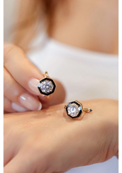 Asil 14 Ayar Mine Taşlı altın küpe KP5152 fiyatları