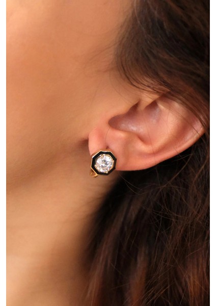 Asil 14 Ayar Mine Taşlı altın küpe KP5152 fırsatları