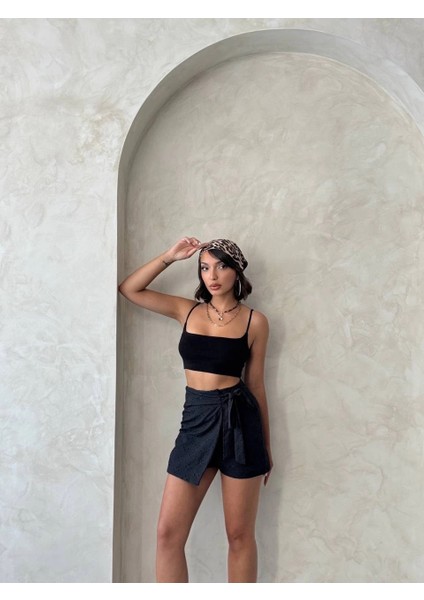 Mtxdpn Brodeli Şort Etek S255075 Siyah (Beden: Xl) modelleri