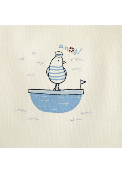 Sea Sıde Baskılı Tshirt Ekru fiyatları