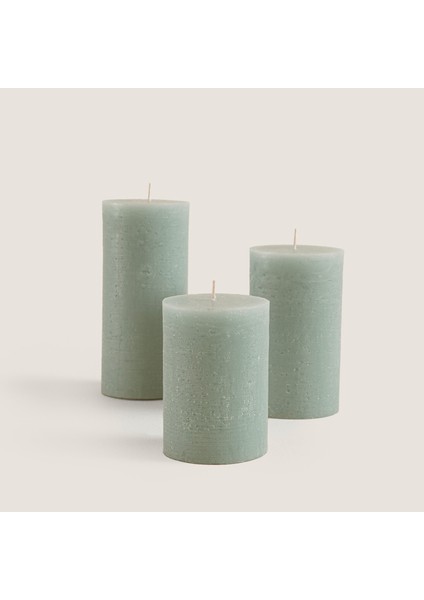 Glacier Sütun Mum 7X10CM Yeşil Yeşil fırsatları